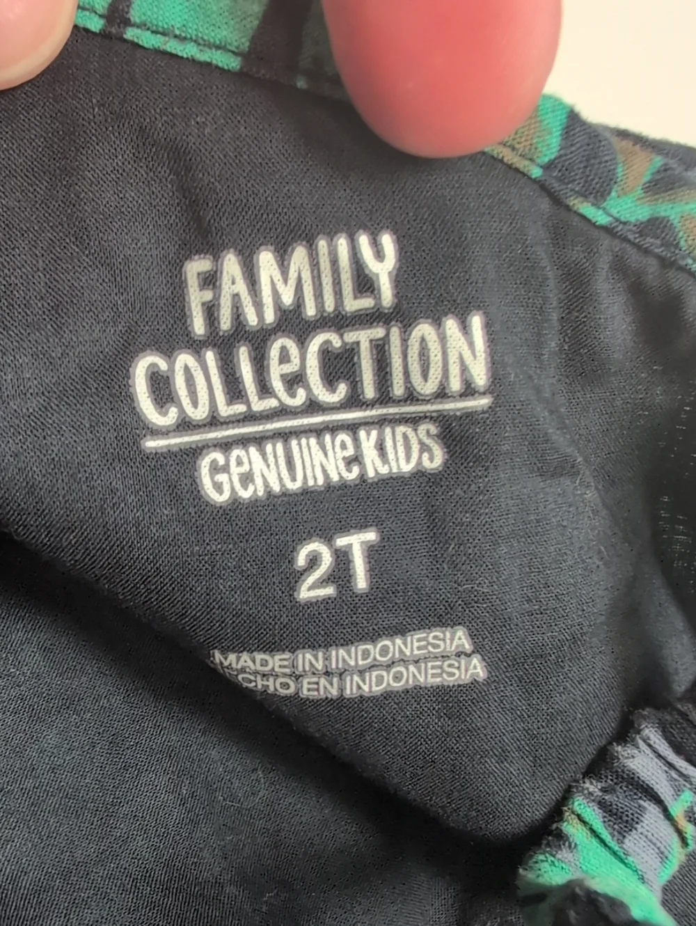 GENUINE KIDS Family Collection Navy And Teal Palm Leaf Print Summer Dress
